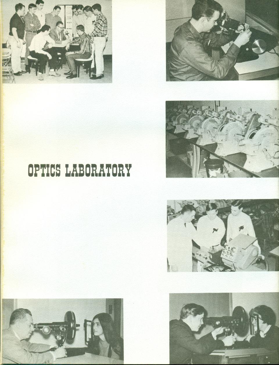 Worcester Industrial Technical Institute Class of 1967 Yearbook Optics Laboratory