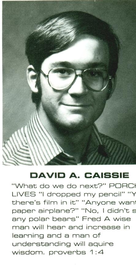 David A Caissie WITI Data Processing 1982