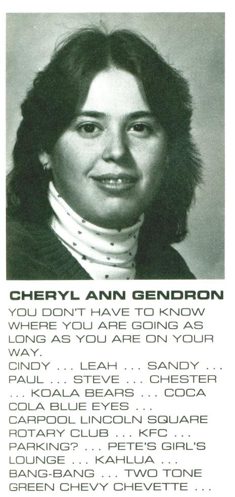 Cheryl Ann Gendron WITI 1982 Data Processing