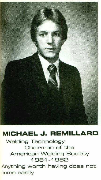 Michael J Remillard WITI 1982 Welding Technology
