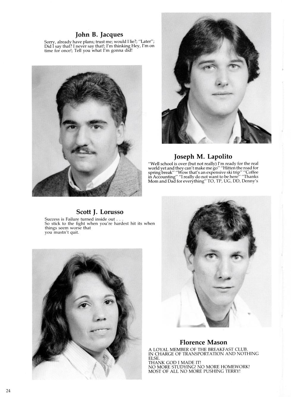 Worcester Industrial Technical Institute Data Processing Class of 1987
