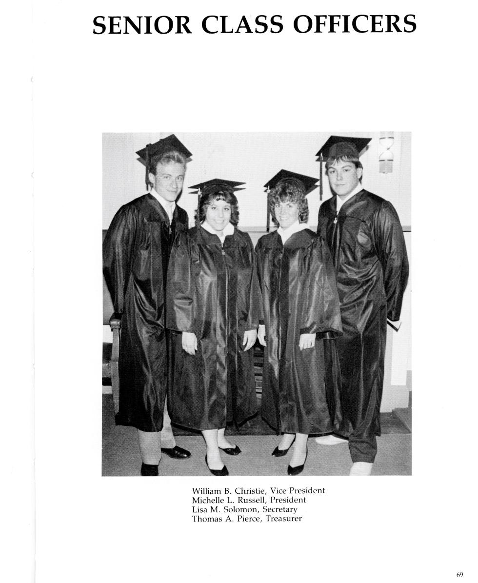 Worcester Industrial Technical Institute Class of 1987 Yearbook Senior Class Officers