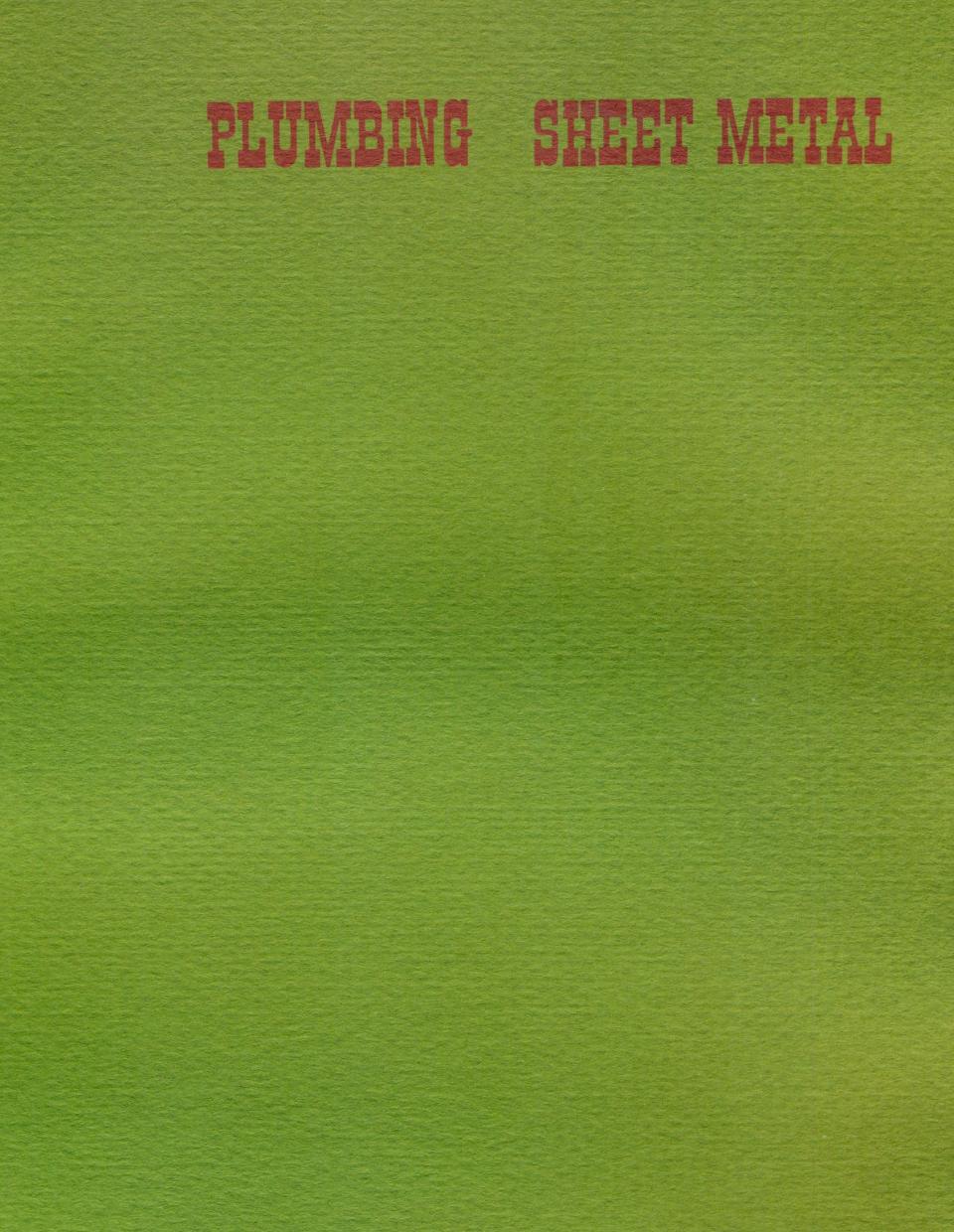 Worcester Industrial Technical Institute Class of 1967 Yearbook Plumbing - Sheet Metal