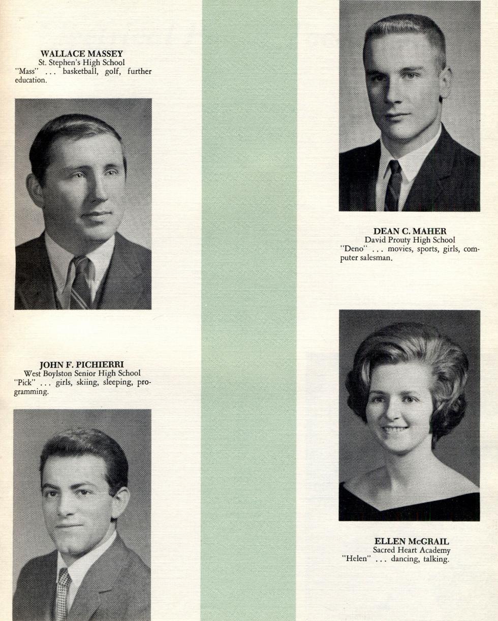 Worcester Industrial Technical Institute Class of 1968 Yearbook Data Processing