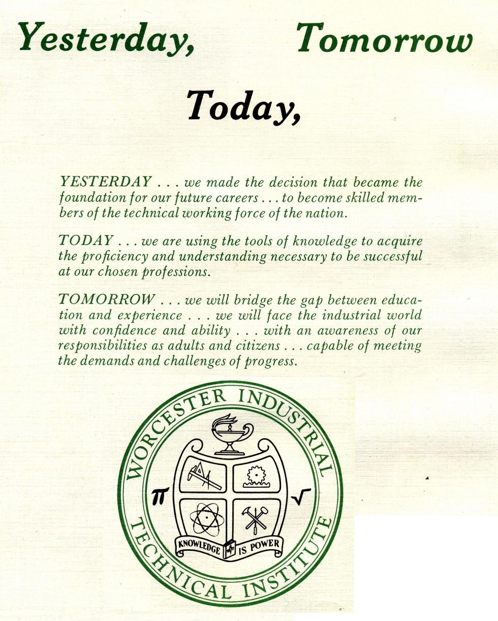Worcester Industrial Technical Institute Class of 1968 Yearbook