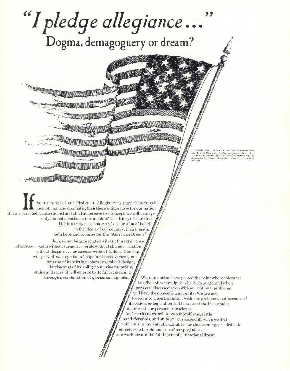 Worcester Industrial Technical Institute - Class of 1969 - I Pledge Allegiance