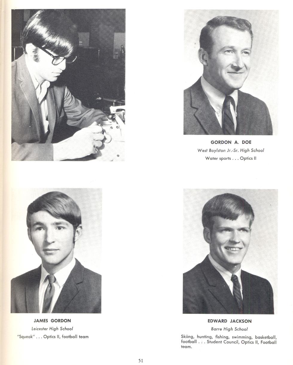Worcester Industrial Technical Institute - Class of 1969 - Optics Technology