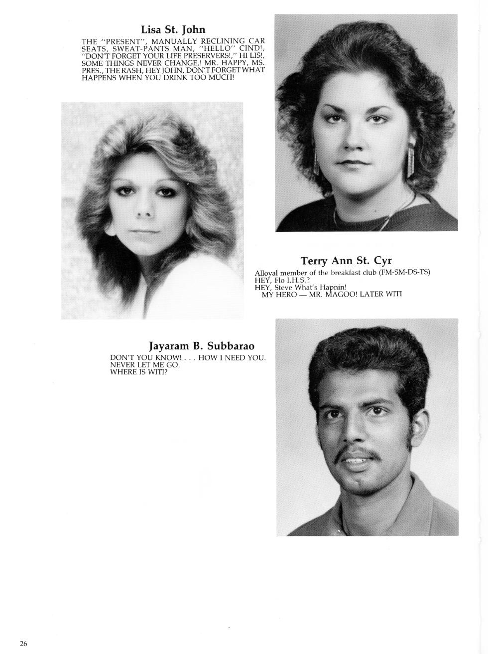 Worcester Industrial Technical Institute Data Processing Class of 1987 Terry Ann St. Cyr