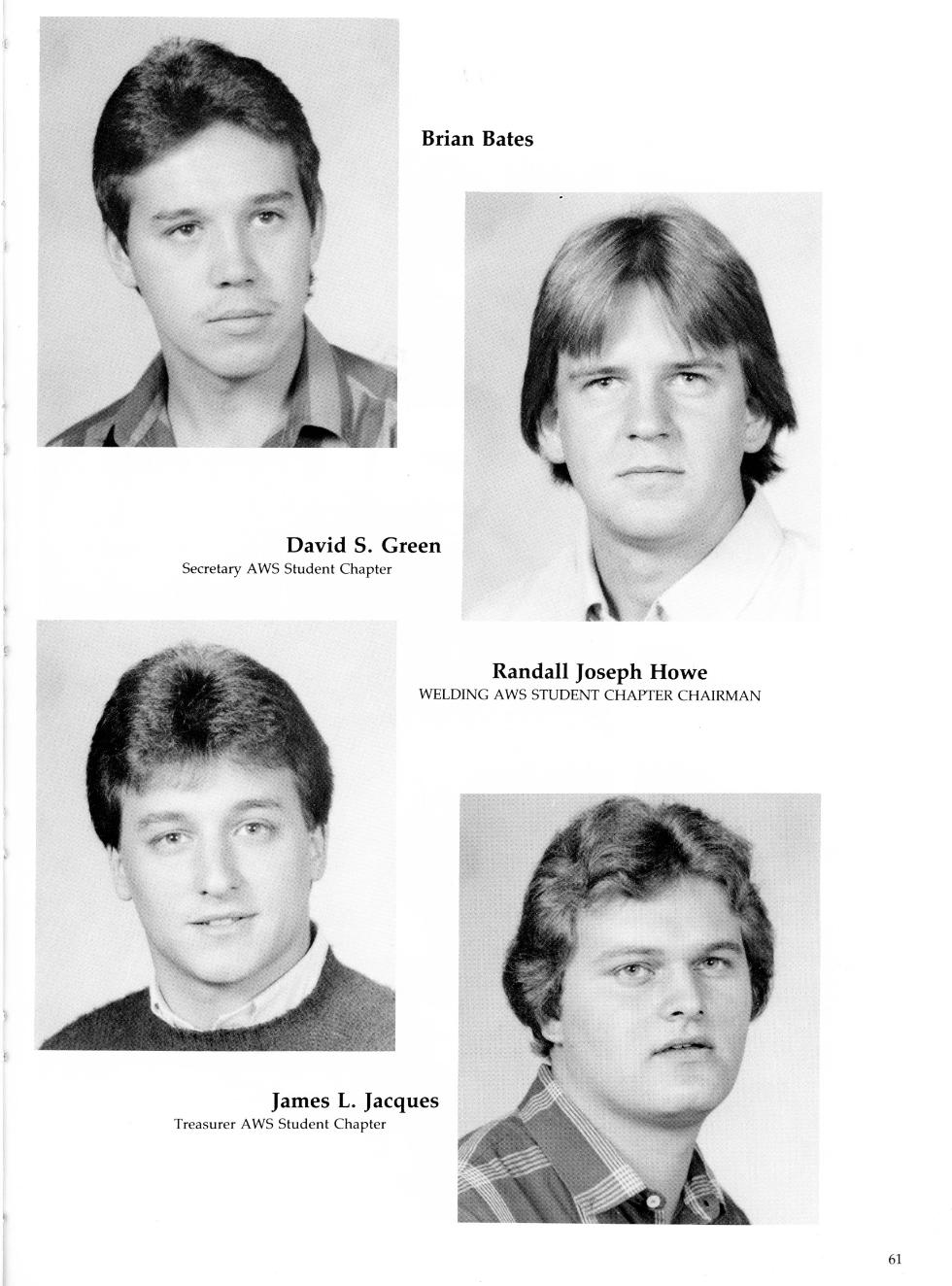 Worcester Industrial Technical Institute - Welding Technology Class of 1987