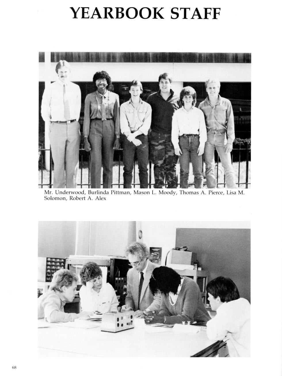 Worcester Industrial Technical Institute Class of 1987 Yearbook Staff
